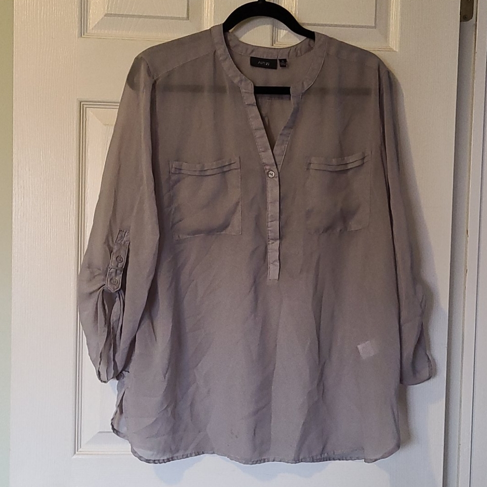 Ladies Grey sheer top